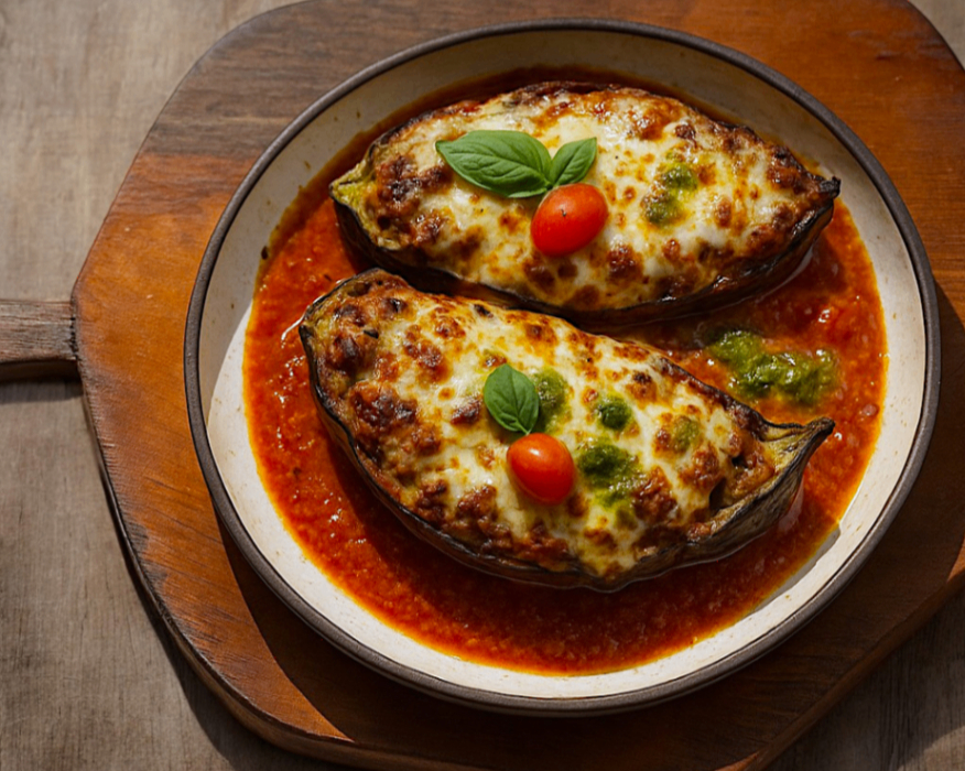Baked Eggplant with beef